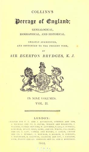 Collins Peerage - 1812 ed.