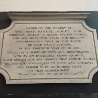 Memorial to Samuel Cooke